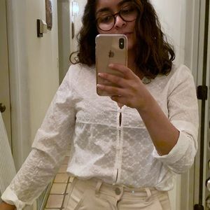 ❗️NEW❗️H&M White Eyelet Top